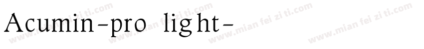 Acumin-pro light字体转换
